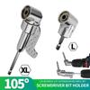 1 Piece High Quality 105 Degree 1/4\ Extended Hex Drill Bit Adjustable Hex Bit Angle Screwdriver Screwdriver Socket Holder Adapter Tool LM