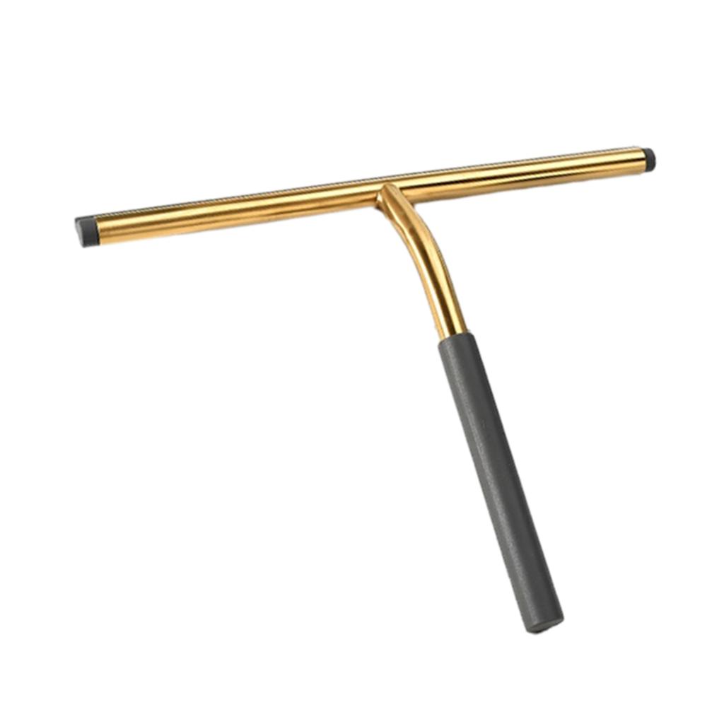 Household Cleaner Bathroom Scraping Shower Screen Window Cleaning Tool Scraper Squeegee Golden Stainless Steel Glass