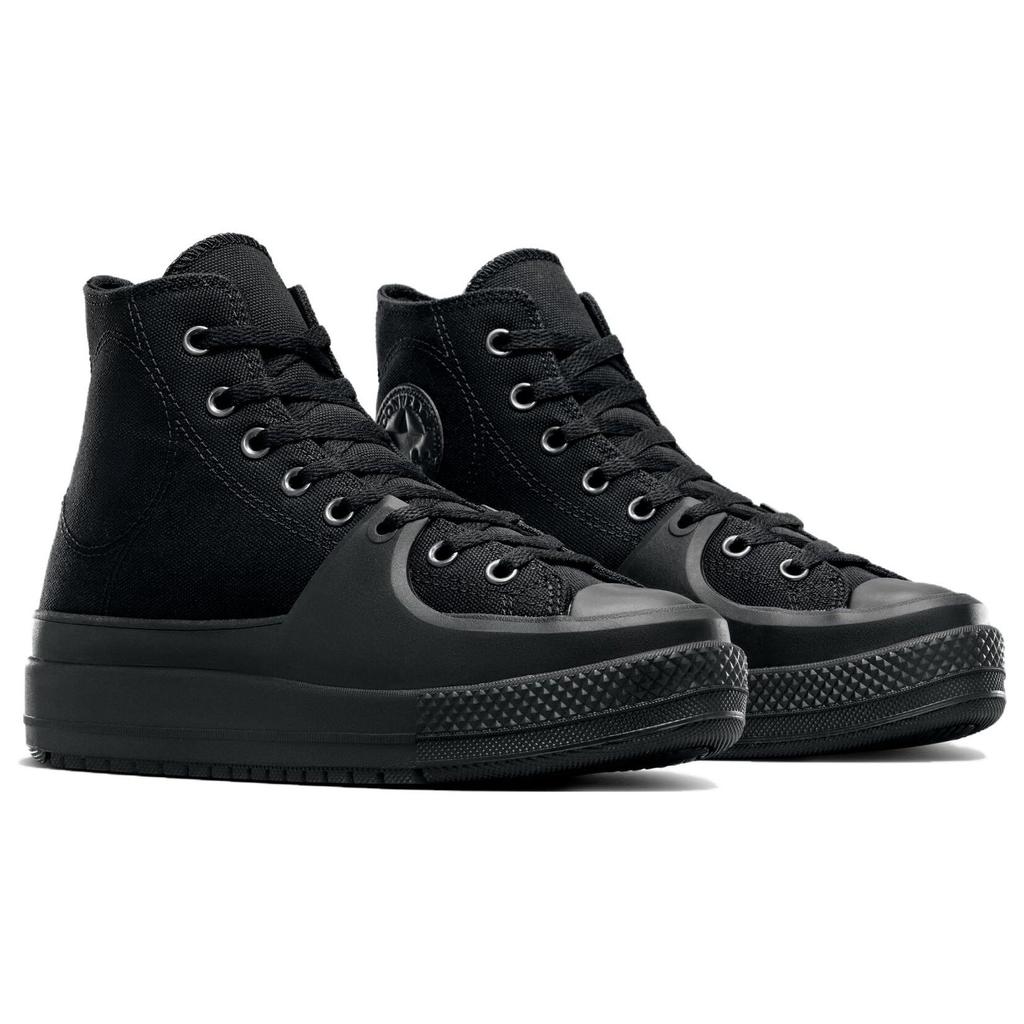 Converse Chuck Taylor All Star Construct High Mono Canvas - Triple Black Unisex Sneakers A06888C