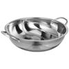 Hutch Stainless Steel Mandarin Duck Pot Chinese Hot with Divider Noodle Kitchen Cooking Silver Divided Pan
