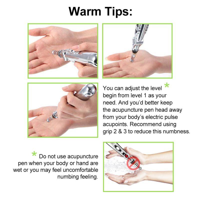 Nine-speed Intelligent Micro-electric Pulse-regulated Electronic Acupuncture Point Pen Meridian Energy Pen Multi-head Exchangeable Massage Pen Relax