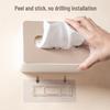 Punch-Free Wall-Mounted Tissue Holder - Cream Style for Bathroom & Living Room