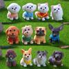 Cute Miniature Dog Figurines Corgi Mini Crafts Realistic Animals Dogs For Micro Landscape Fairy Garden Doll House Accessories