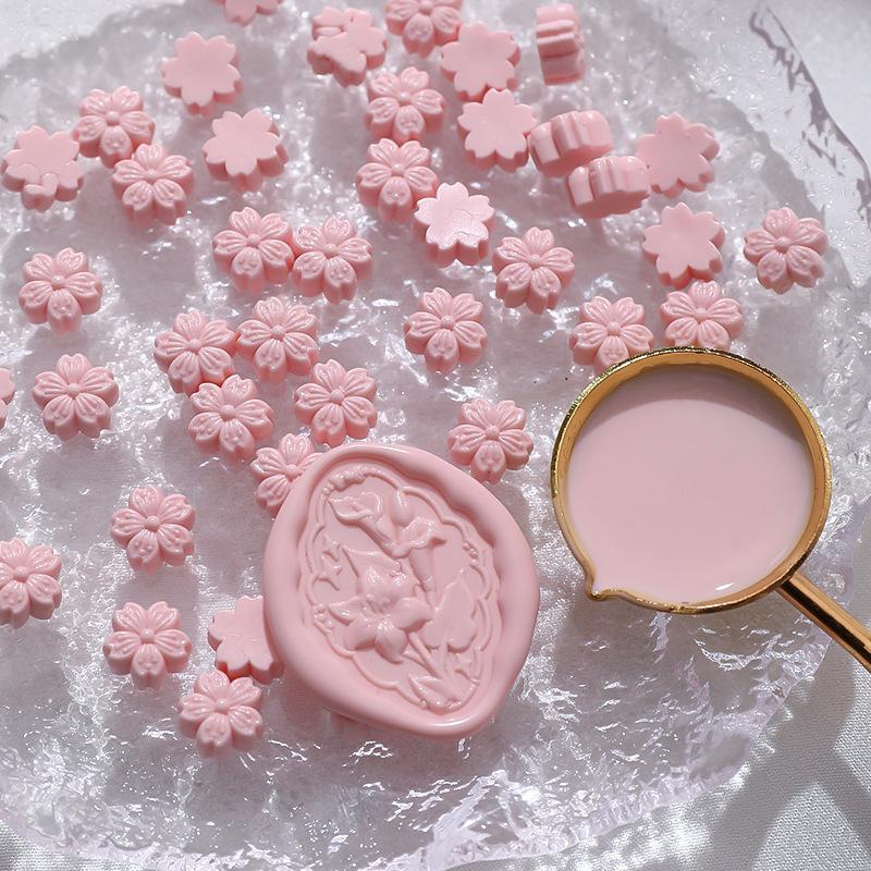 1 Pack Sakura Lacquer Wax Pellet Multi-color Lacquer Sealing Wax Polarized Gold Powder Sealing Wax Mail Envelope Sealing