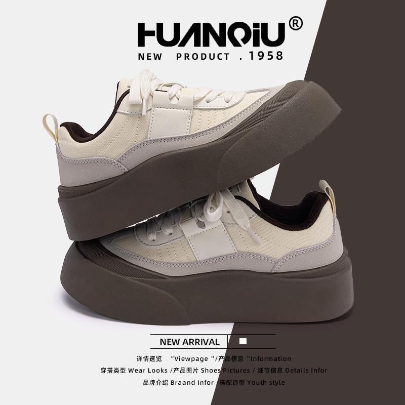 Global Platform Casual Board Shoes Women's ZHQ68209 Spring New Student Height Increase Versatile Height Increase Casual Women's Shoes