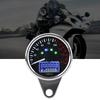 HANSWD Multifunction LED Meter for Motorcycles, Motorcycle Speedometer, Mileage, Backlight, Gasoline Meter, Universal 160KMH DC12V (A)