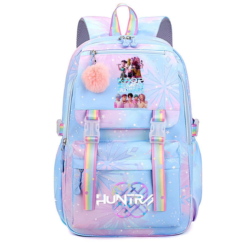 Cute Anime K-Pop Demon Hunters Printed Large Capacity Waterproof Backpack Teenger Student Girl Boy Schoolbag Bookbag Women Travel Bag Rucksak