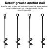 4Pcs Spiral Ground Anchors Heavy Duty Trampoline Anchors Anti-rust Stable Fixation Tent Stakes with 14mm Drill Socket for Swings Sheds