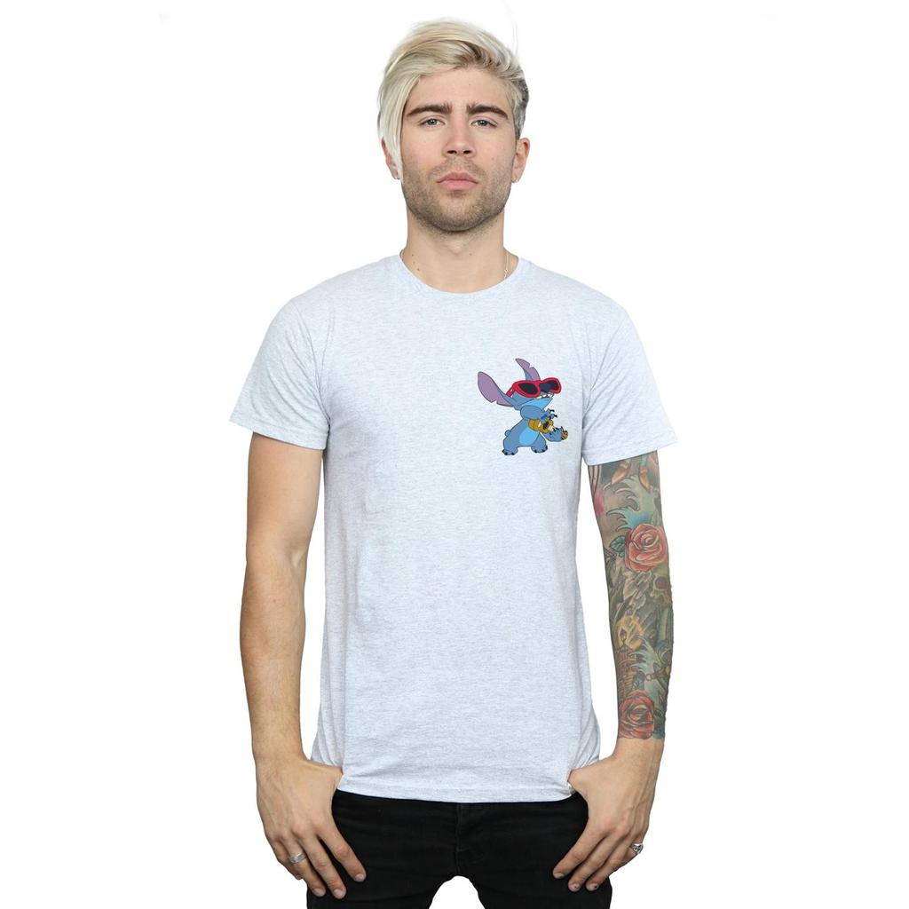 Disney Mens Lilo And Stitch Guitar T-Shirt