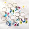 Keychain Color Dripping Butterfly Pendant Keychain Fashion Simple Keyring Bag Pendant