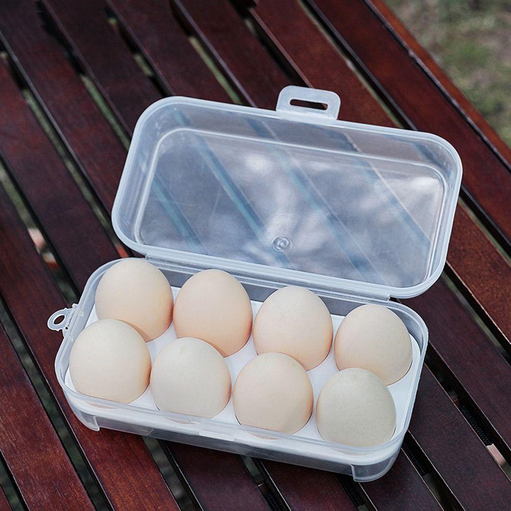 3/4/8 Grids Egg Holder Container Egg Storage Box High Quality Egg Box For Outdoor Camping