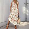 Women's Summer Print Dress V-neck Lace Patchwork Dress