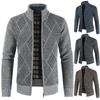 Men's Autumn and Winter New Middle-aged Cardigan Sweater European Size Men's Casual Knitwear