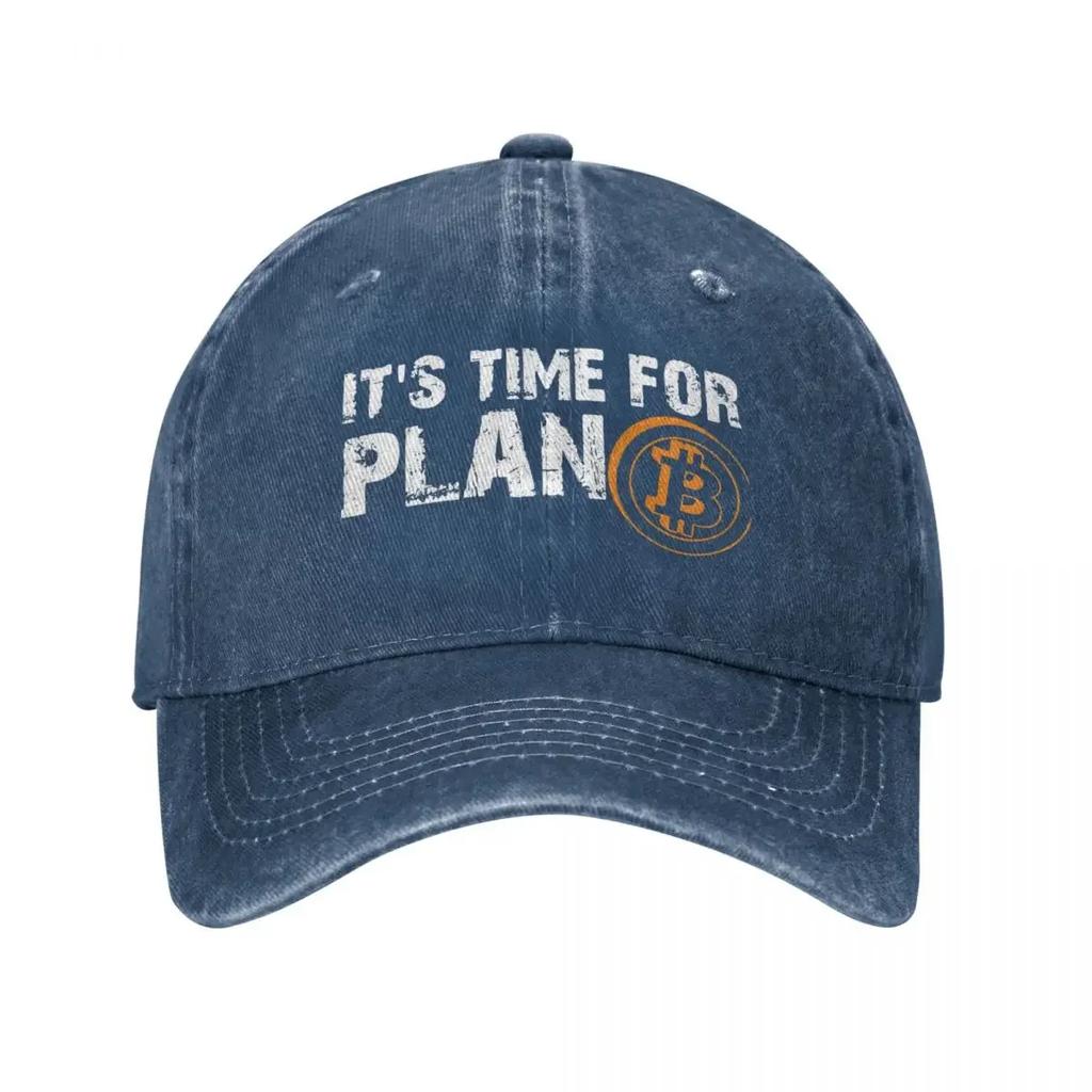 Hip Hop Denim It's Time For Plan B Bitcoin BTC Crypto Currency Baseball Caps Dad Cowboy Hats Blockchain Cap Hats