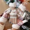 Fawn Wool Gloves Winter I Knitted Plush Thermal Gloves Student Riding Cute Cartoon Gloves Women's Gloves