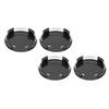 4PCS 65MM 2.6 Inch Wheel Center Caps Anti Falling Fastening 62.2mm ID Universal Hub Center Cover Black