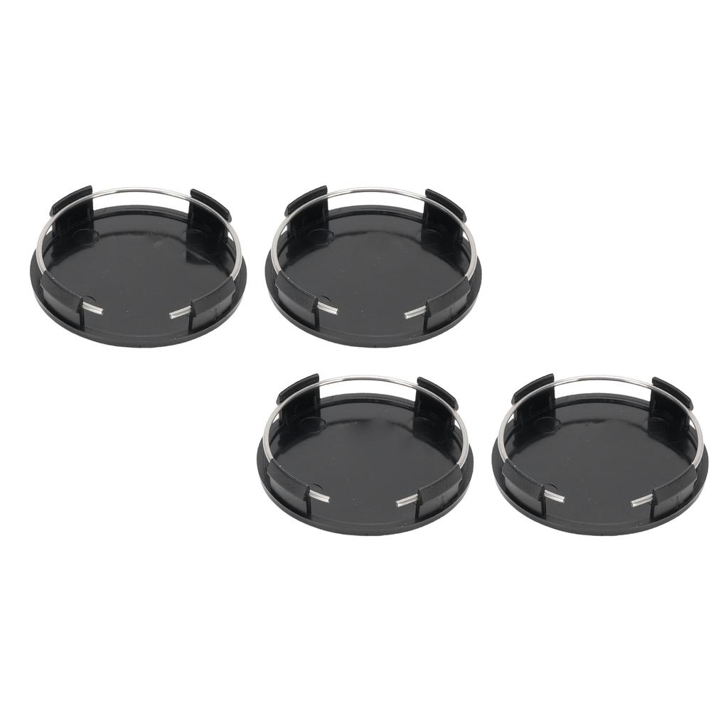 4PCS 65MM 2.6 Inch Wheel Center Caps Anti Falling Fastening 62.2mm ID Universal Hub Center Cover Black