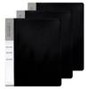 Red Loop OA Clear Binder File A4 40 Sheets, Black, 3 Packs
