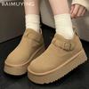 Suede Platform Women Shoes Flats Fashion Boots Woman 2025 Trend Winter Designer Walking Cozy Sport Casual Zapatos Mujer Sneakers