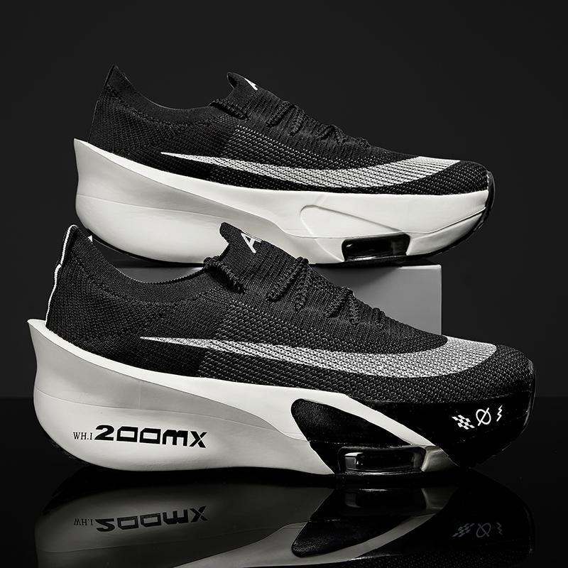 2025 Air Cushion Jogging Shoes Running Shoes Carbon Board Marathon Men Sports Breathable Lightweight Women's Nonskid Sneakers