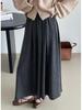 Taochuan High-Waisted 2024 Autumn Drape Skirt for Women - Slim Fit, Hip-Covering, Long Style (YL660)