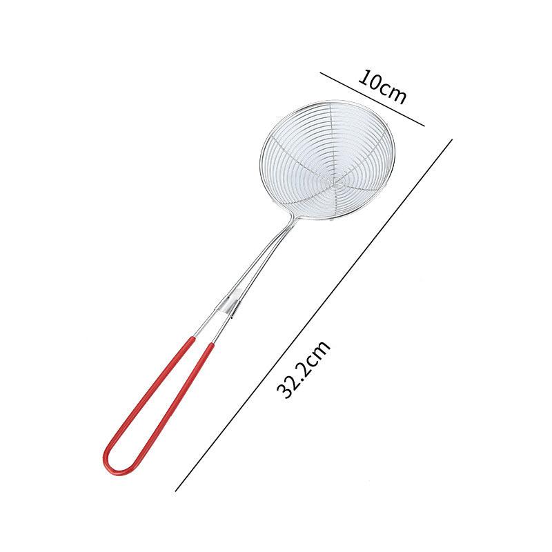 Stainless Steel Colander Sieve,Wire Skimmer Spoon With Handle For Hot Pot Eating