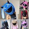 Motorcycle Helmet Cover Helmet Decoration Full Rabbit Plush Motocross Full Face Off Road Helmet Decoration Styling