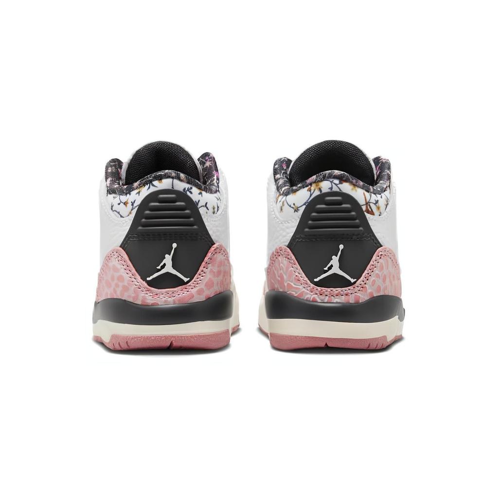 Air Jordan 3 Retro TD Vintage Floral Baby Sneakers White Anthracite Red-Stardust FQ9175-100