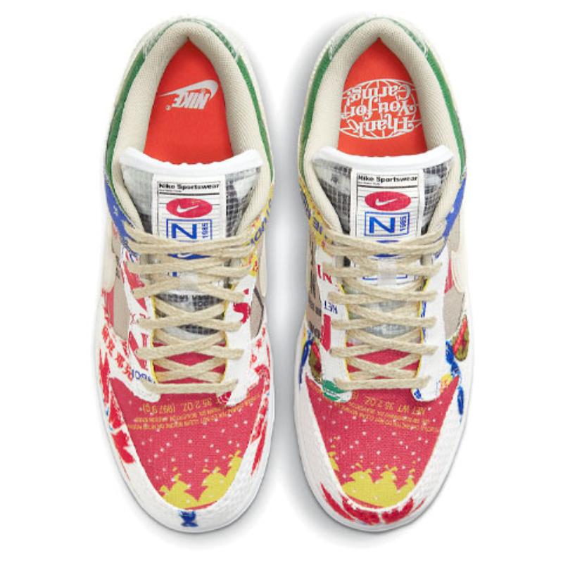 Nike Dunk SP "City Market" Skateboarding Low-top Sneakers Unisex White Multi-colour DA6125-900