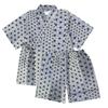 Happy Jinbei 2025 Made In Top and Striped Hemp 120cm Boys' (Kids' Kimono), Model, 100% Cotton, Japan, Festival-themed Bottoms, JB100B,