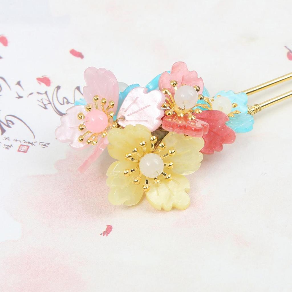 10pcs Acrylic Imitation Shell Peony Petals Pendant Charm For Jewelry Making Antique Accessories