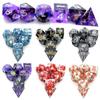 7Pcs/Set New Resin D6 D8 D10 D12 D20 Dice Set Dices Table Games Accessory Polyhedral