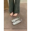 Flat-bottomed Gentle Evening Shoes French Small Red Single Shoes Women's Shoes 2025 Spring and Autumn Soft-soled Silver Ballet Shoes