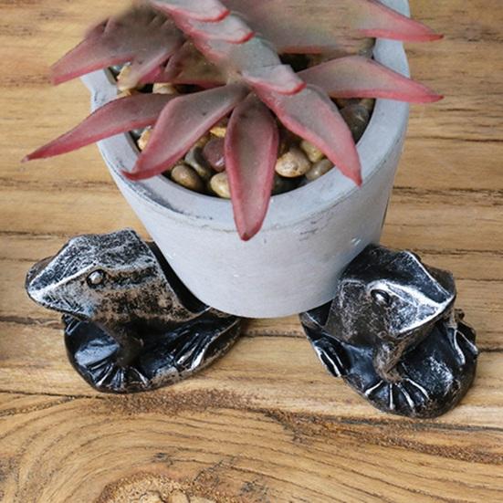 3Pcs Animal Planter Pot Feet Weatherproof Indoor Outdoor Turtle Frog Dog Shape Flowerpot Holder