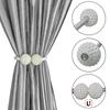 4pcs Magnetic Curtain Tiebacks, Faux Pearl Ball Decorative Home Curtain Buckle, Curtain Rope Straps for Holding Curtains & Drapes