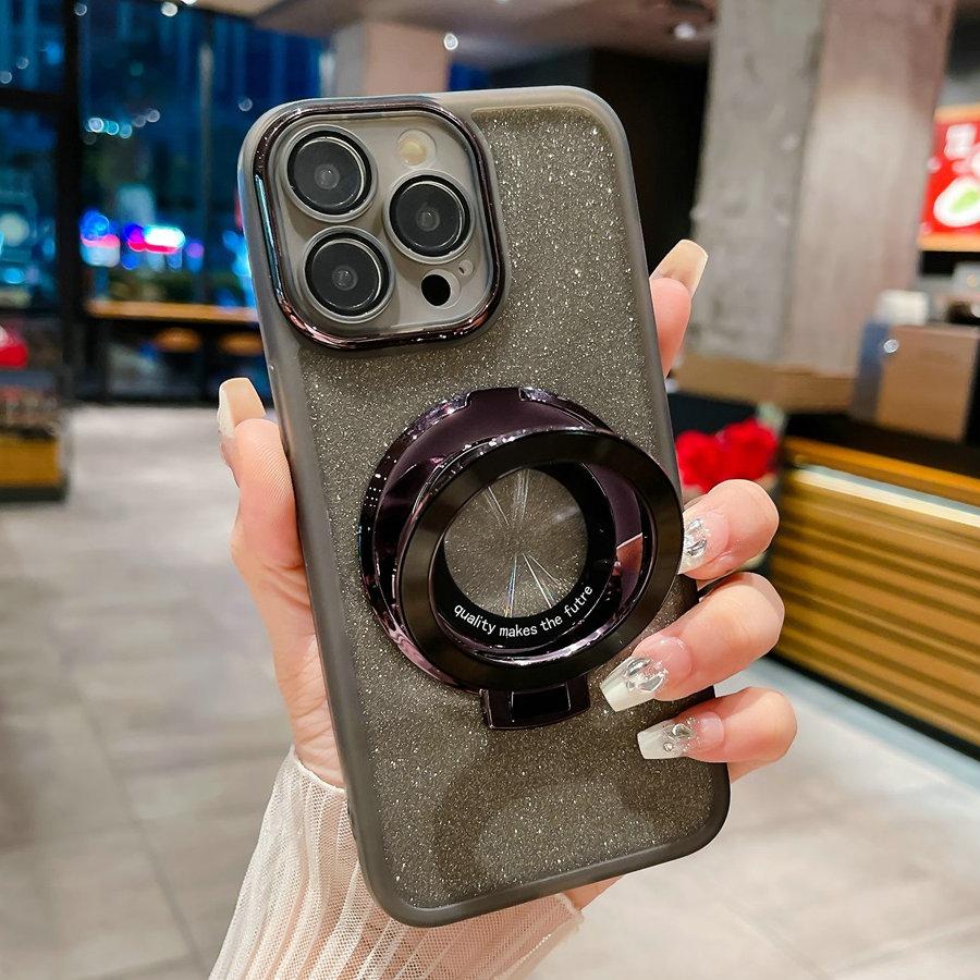 For iPhone 15 14 13 12 11 Pro Max Bling Ring Holder Anti-Shock Case Glitter Rugger Armor TPU Case For iPhone 15 14 Plus