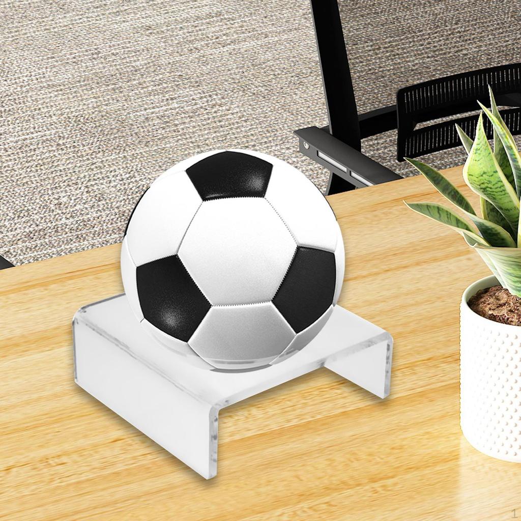 Ball Display Shelf Holder Transparent Base Multiuse Portable Acrylic Stand Basketball