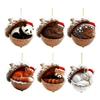 Yousheng 2D Forest Animal Acorn Ornaments Cozy Forest Animal In Snow Frosted Pine Cone Ornaments Woodland Creature Acrylic Hanging Ornament for Lover