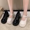 Fashion White Chunky Platform High Heels Women's New Fall/winter Mary Jane Shoes