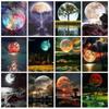 Full 5D Diy Diamond Painting Moon Landscape World Diamond Embroidery Cross Stitch Home Decor Handmade Gift