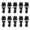 10PCS 6*30 Black Flat Tube Type Panel Mount Screw Cap Fuse Holder Fusehold 10A 250V