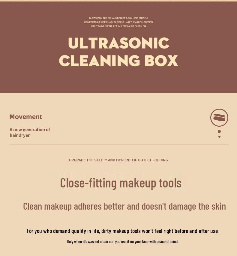 Portable Ultrasonic Cleaner for Eyeglasses, Jewelry & Contact Lenses - High Frequency Automatic Vibration