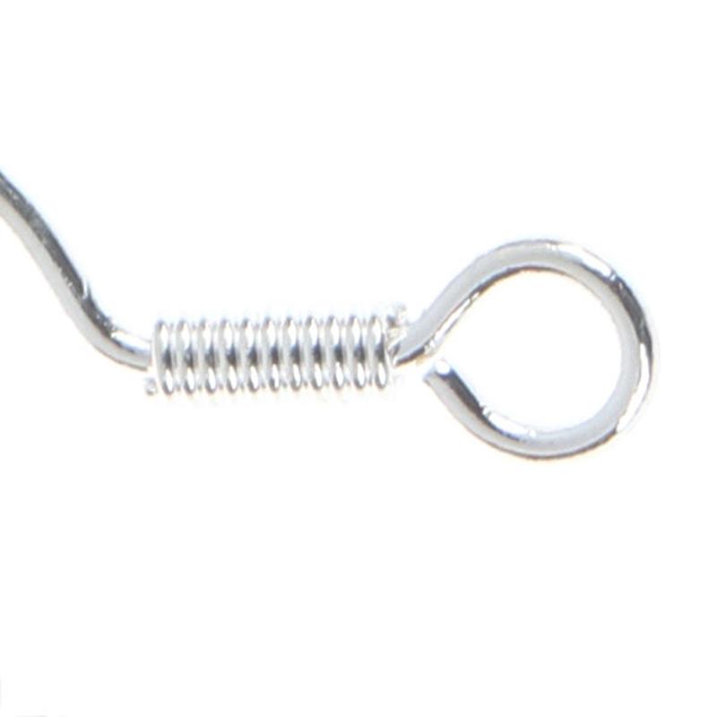 50Pcs 925 Sterling Silver Diy Earring Hooks Ball Jewelry Accessory Ear Wire