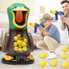 1 Set Soft Ball Launcher Toy with Duck Target Box LCD Scoreboard Sound Light Funny Air Power Launching Device Kids Parent-child Interactive