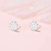 Flower Stud Earrings Women's Hollow Pattern Glossy Earrings Small Fresh Japanese and Korean Style Accessories
