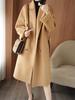 2025 Autumn/Winter Women's Mid-Length Double-Faced Cashmere Belted Camel Coat