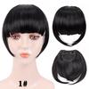 Fringe Bangs Synthetic Hair Extensions Clip In Bangs 6 Inch Short Straight Hairpiece Front Neat Bang Two Side Blonde