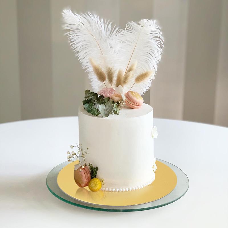 10/16/22/26cm Golden Silvery Round Cake Boards Circle Cardboard Base Cupcake Dessert Tray Birthday Party Cake Decorating Supplie