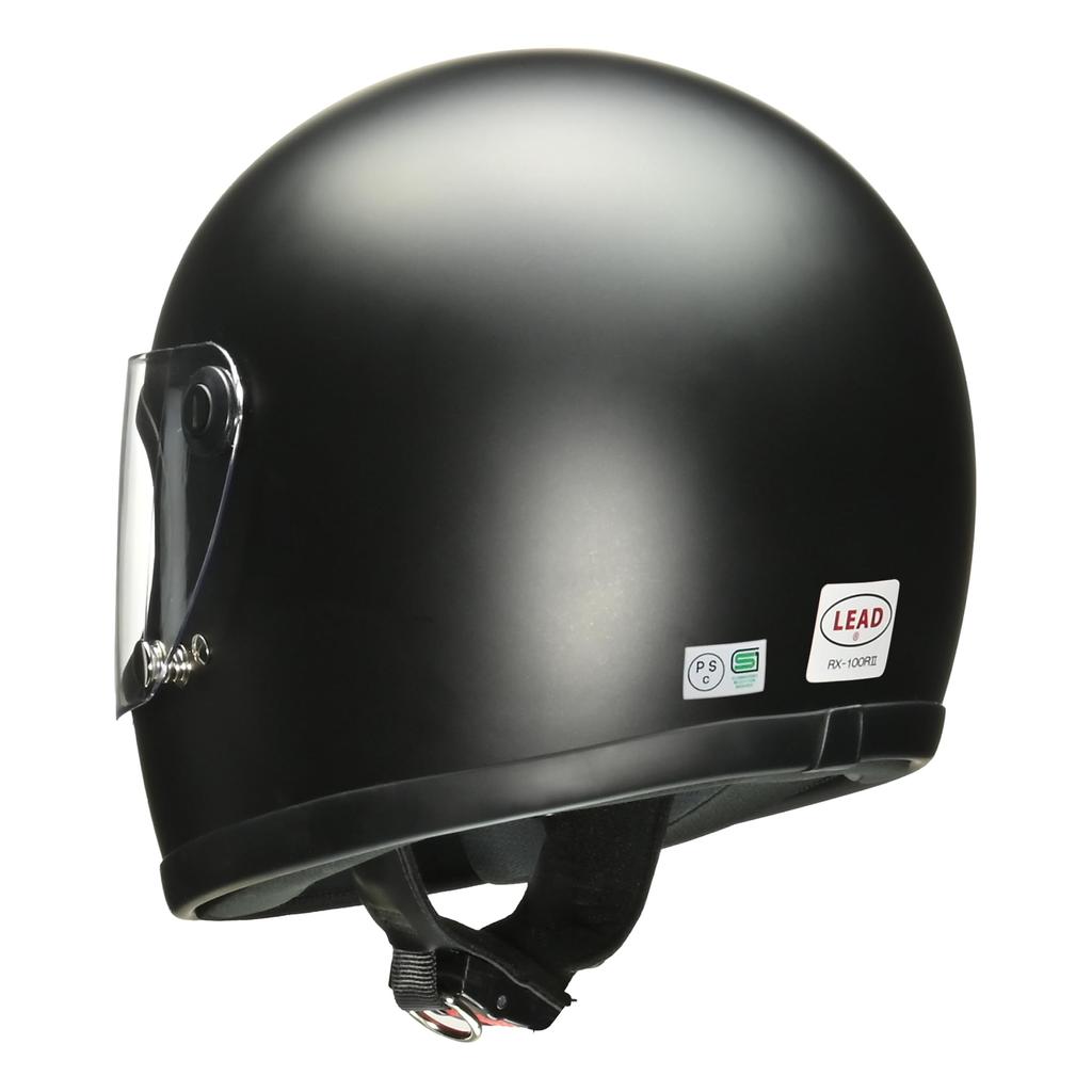 LEAD Motorcycle Helmet Full Face Matte Metallic Black Free Size Than Removable Mesh Interior Buckle Compatible with All Displacements RX-100R (Less