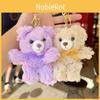 Teddy Cartoon Bear Plush Toy Bow Decoration Animal Doll Keychain Kid Pendant